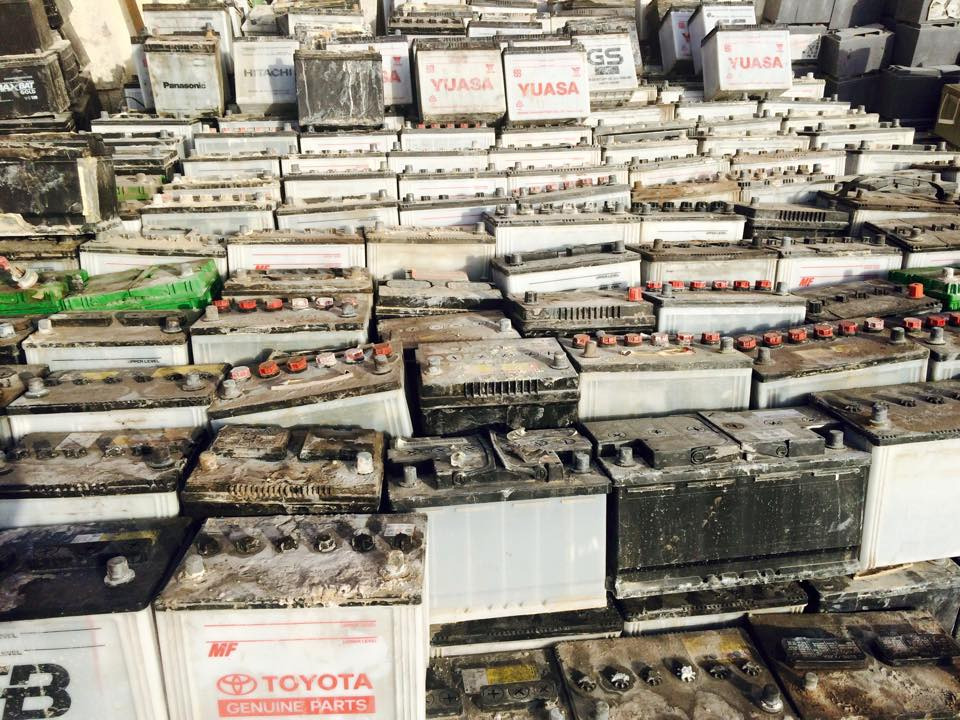 Lead drain battery scrap